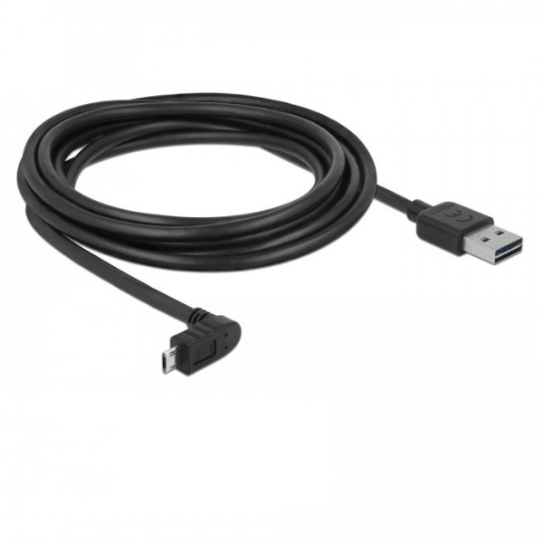 USB Ladekabel Datenkabel 3m 90° f. Becker Active 50