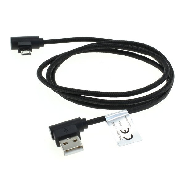 Datenkabel Nylon Black 90° Stecker f. TomTom Via 1435T